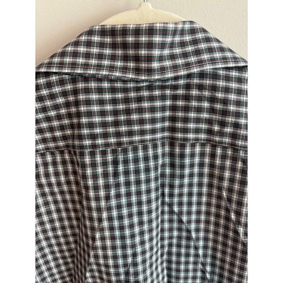 Lauren Ralph Lauren Plaid Long Sleeve Button Down Size 17 36/37 Green - Picture 6 of 6